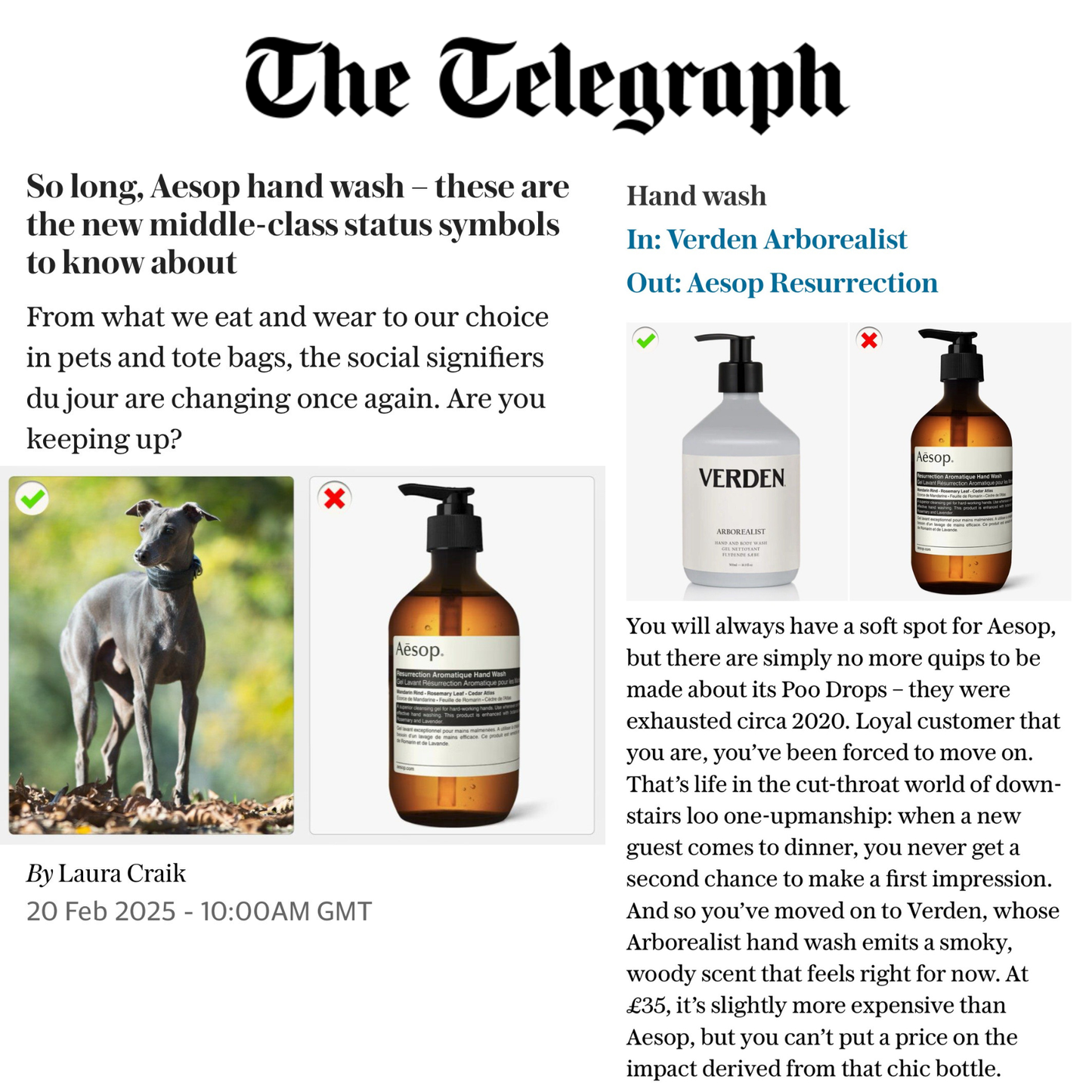 Verden Arborealist Hand + Body Wash 500ml