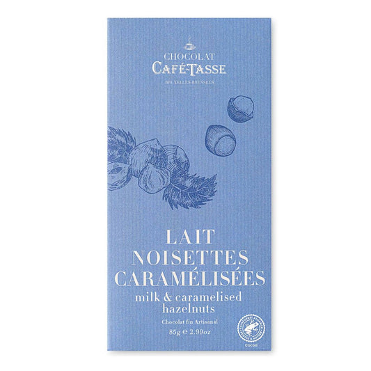 Cafe-Tasse Chocolate Bar 85g - Caramelised and salted hazelnut milk