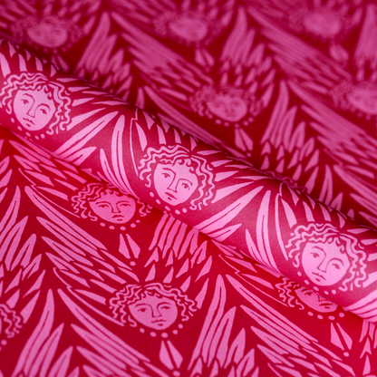 Cambridge Imprint Patterned Paper Suffolk Angels Plum Pudding