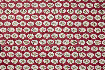 Block Printed Wrapping Paper Sheets - Scallop Tiles Christmas Pudding