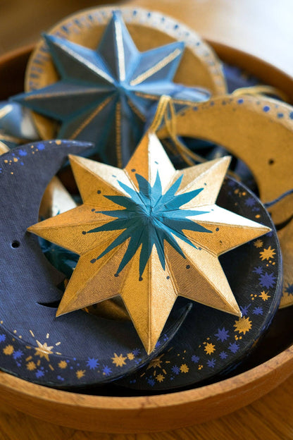 Golden Star Screen-Printed Board Decoration