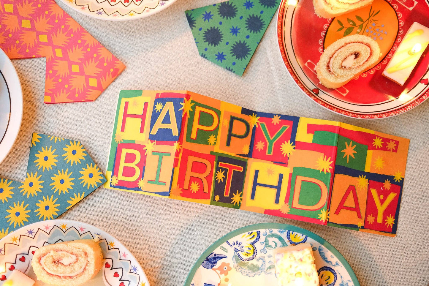 Happy Birthday Concertina Greeting Card