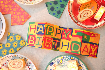 Happy Birthday Concertina Greeting Card