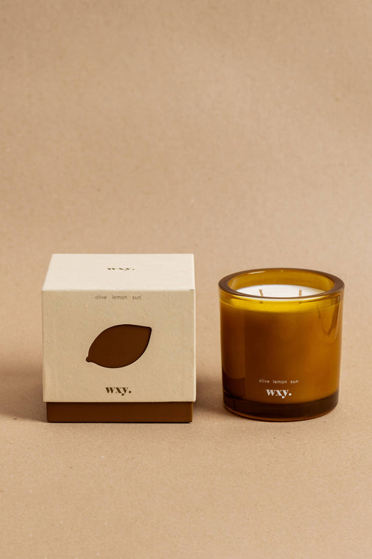 Wxy Scented Candle 350g - olive. lemon. sun.