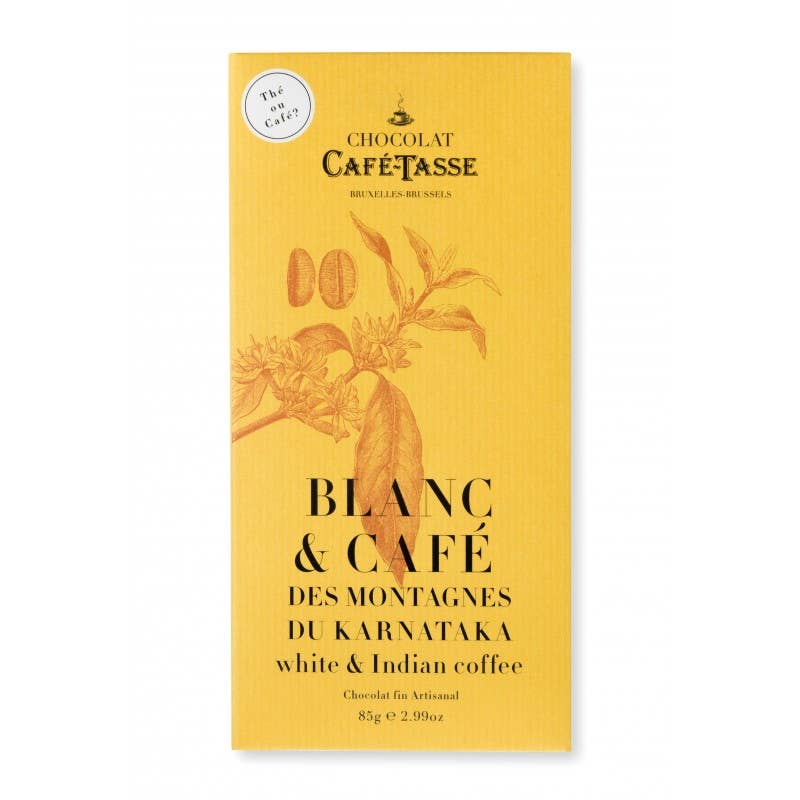 Cafe-Tasse Chocolate Bar 85g 
White Chocolate & Indian Coffee