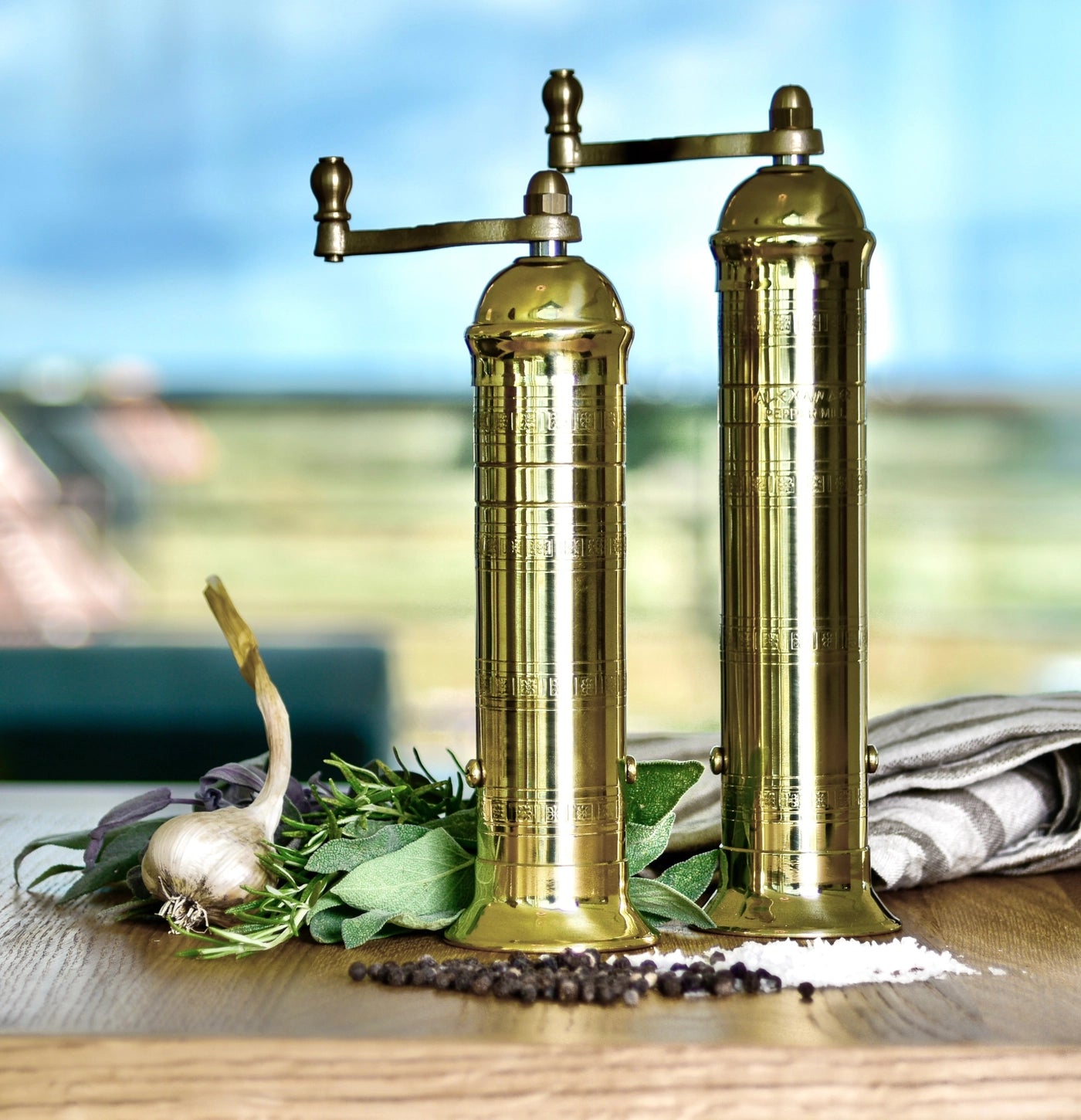 Alexander Handcrafted Brass Salt Grinder
