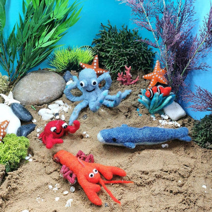 Handmade Felt Hanging Sebastian Crab Biodegradable Felt