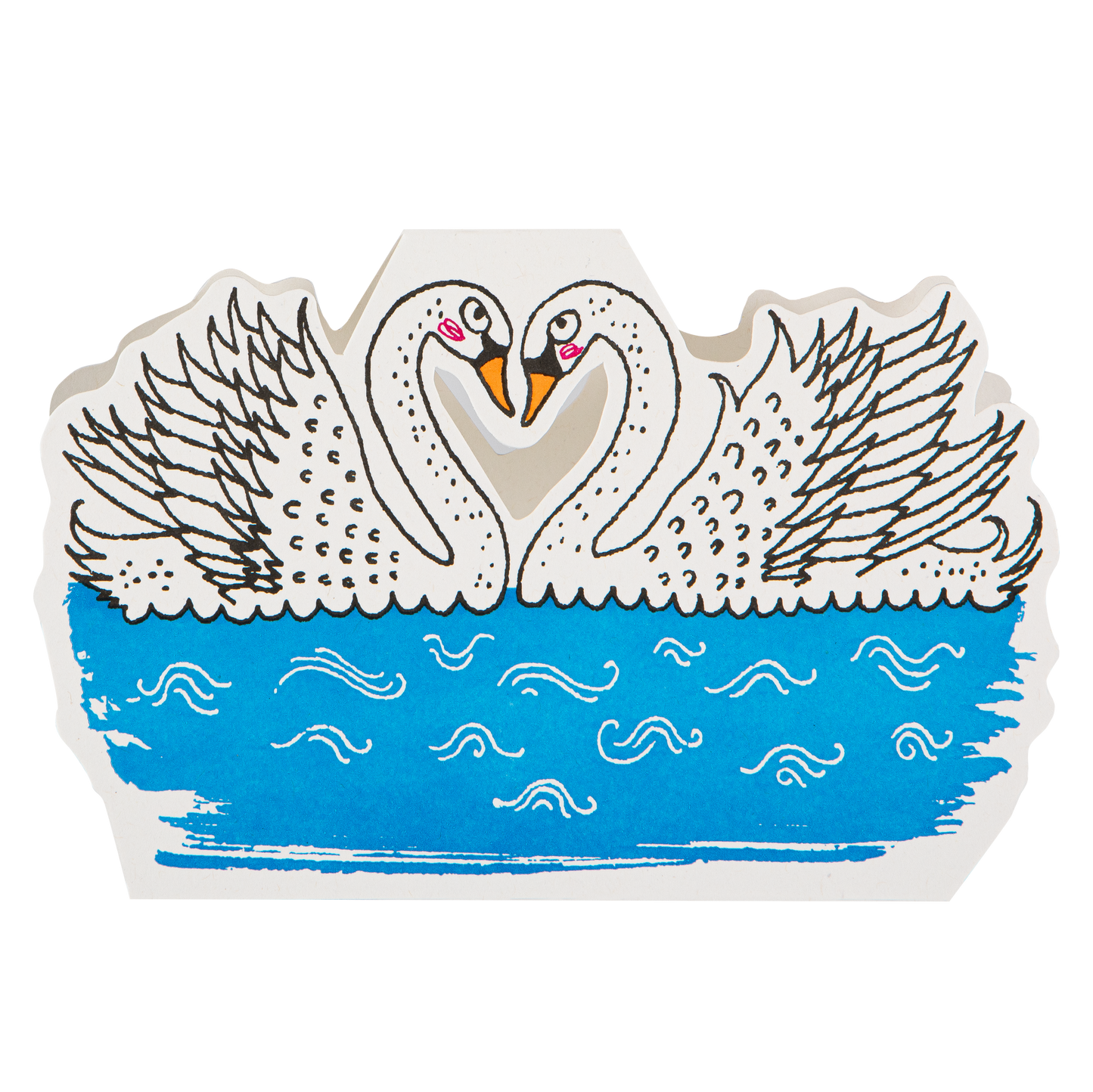 Two Swans| Letterpress Cards | Cut-out Cards