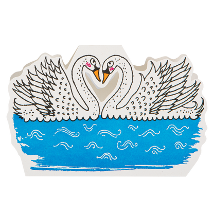 Two Swans| Letterpress Cards | Cut-out Cards