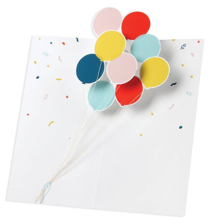 Hooray Pop-Up Birthday Card with Bright Balloons