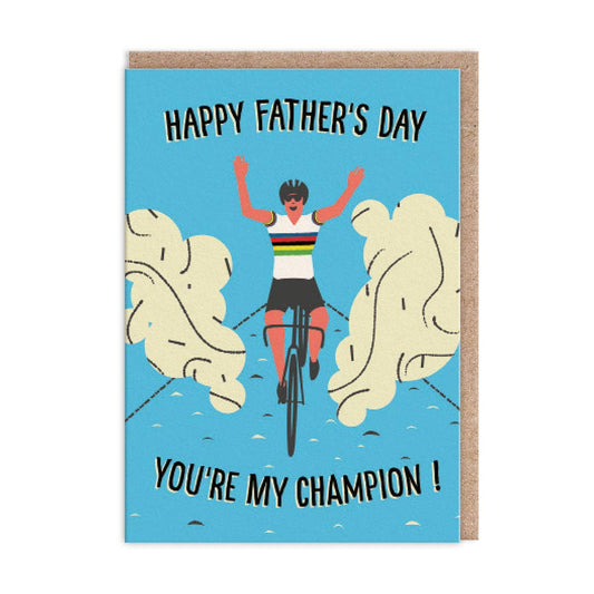 Father's Day Champion Cyclist Greeting Card
