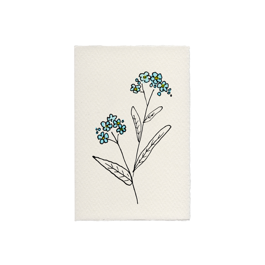 Forget Me Not (Language of Flowers) Spring Card