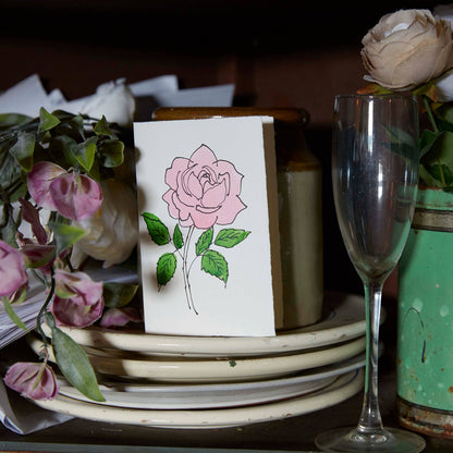 Rose Card: Red