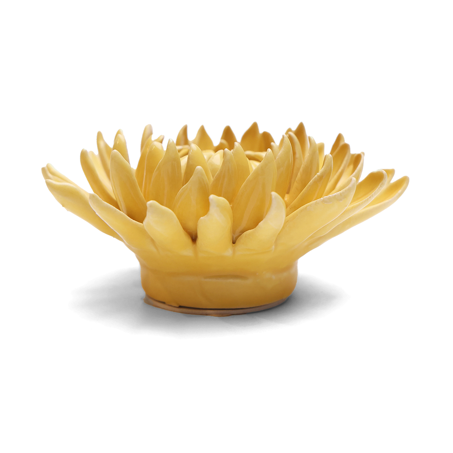 Ceramic Flower - English Garden Canary Yellow