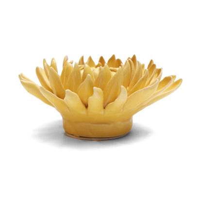 Ceramic Flower - English Garden Canary Yellow