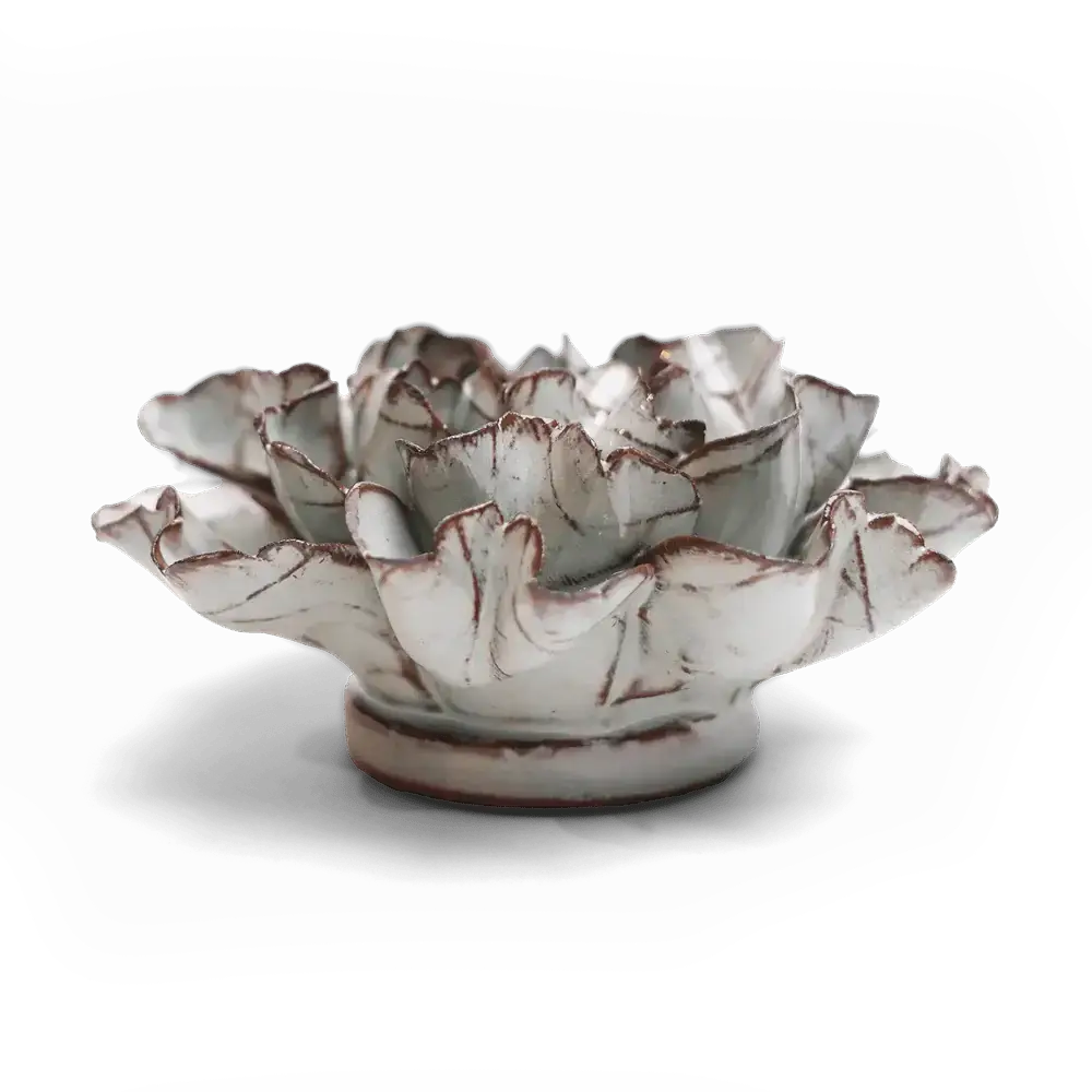Ceramic Flower - Chocolate Mint Echo Lisianthus