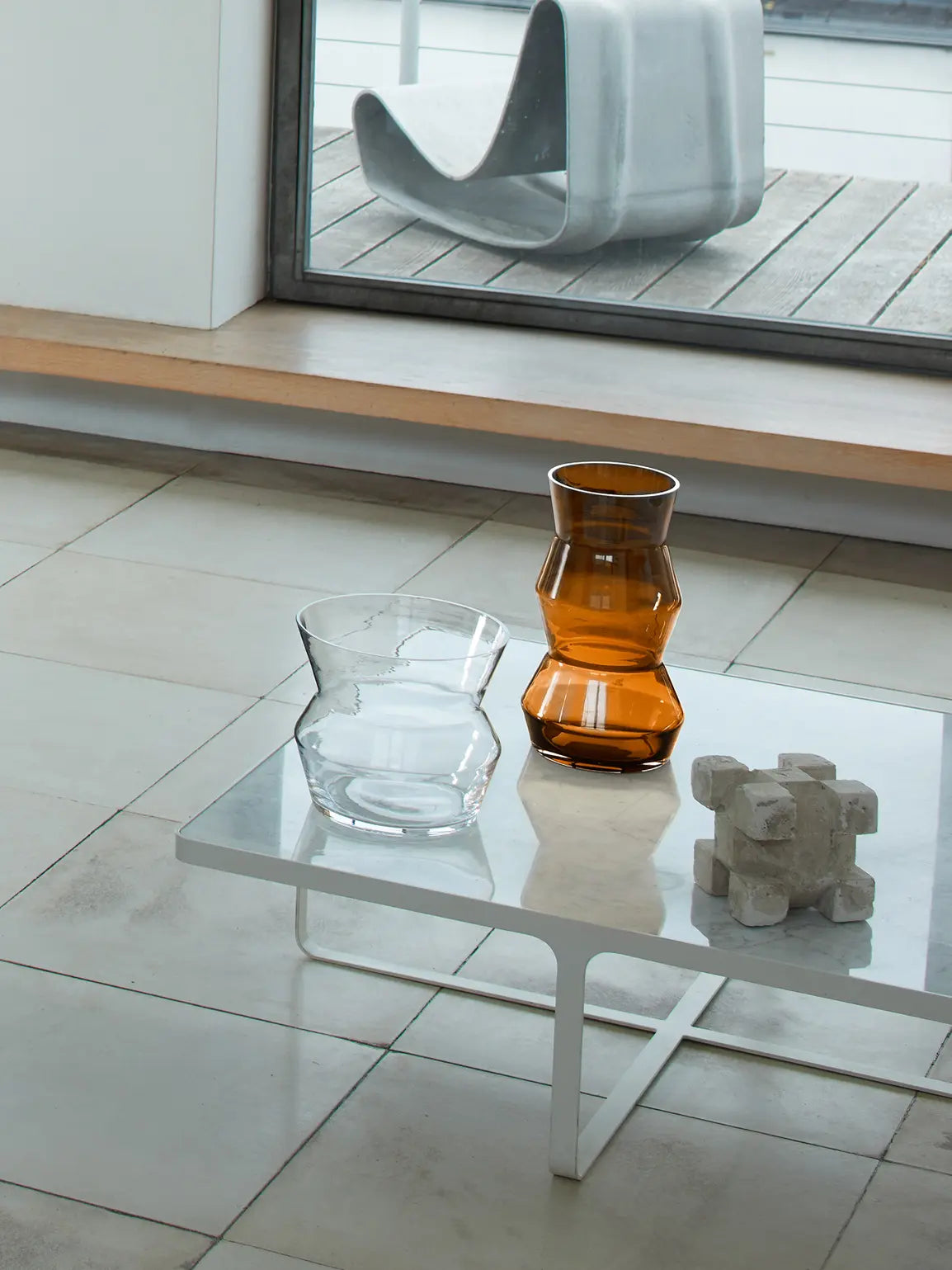 LSA Sculpt Vase/Lantern - Clear