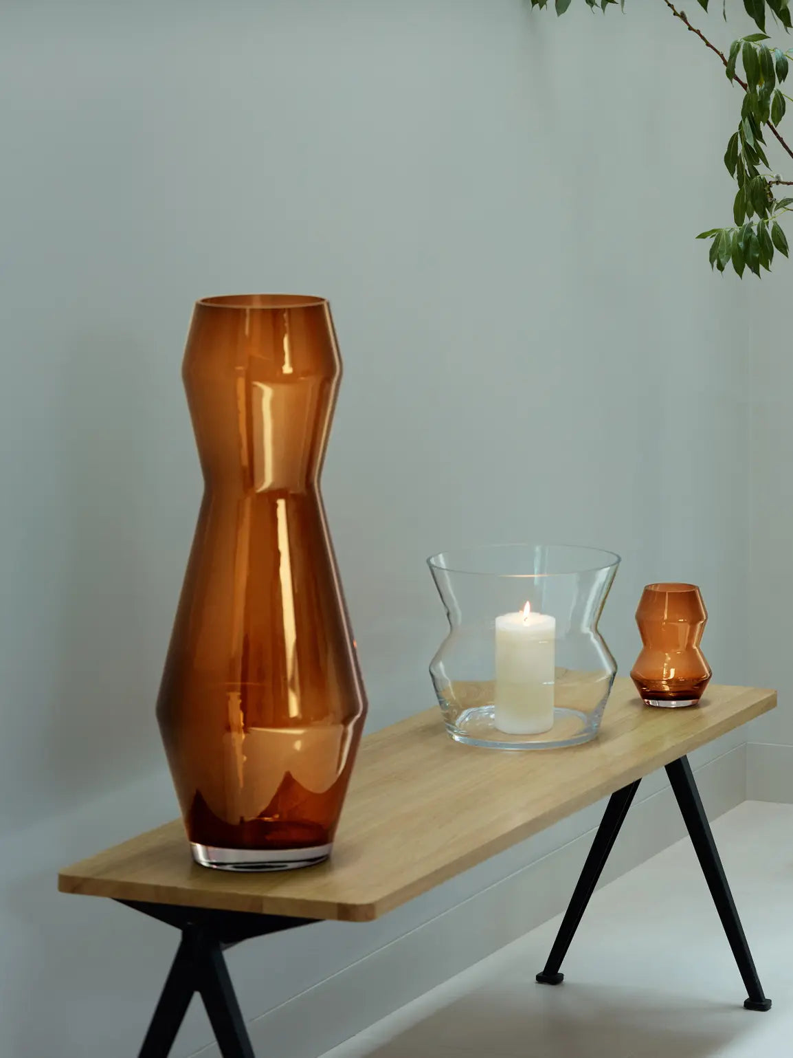 LSA Sculpt Vase/Lantern - Clear