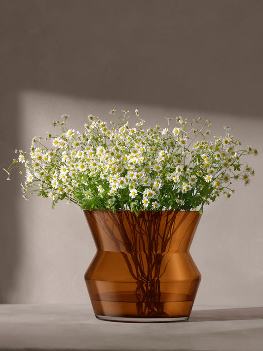 LSA Sculpt Vase/Lantern - Cognac