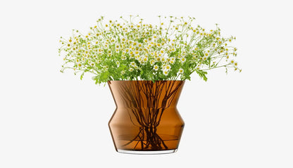 LSA Sculpt Vase/Lantern - Cognac