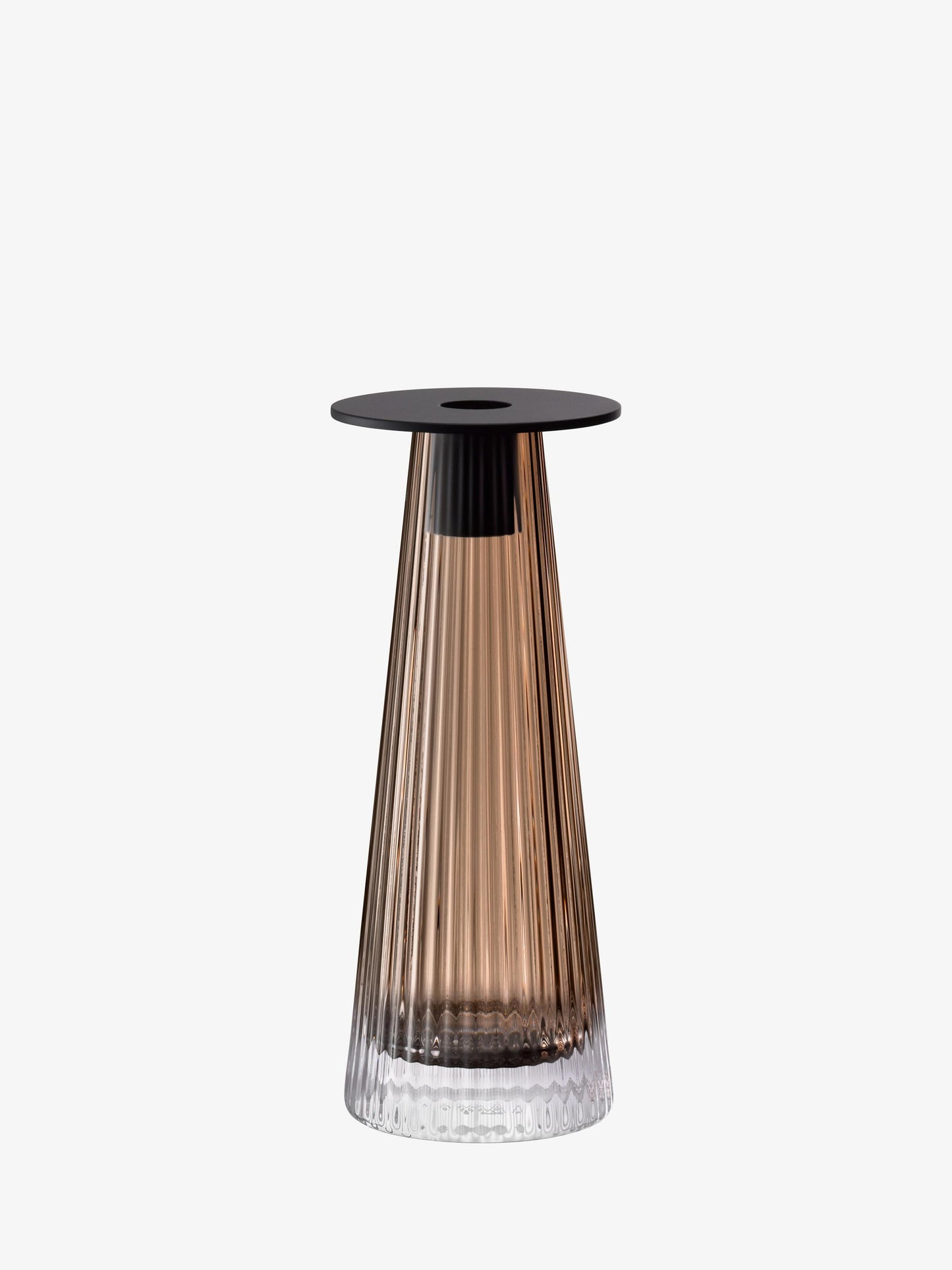 Beacon Candle Holder / Vase - Taupe + Jet Black