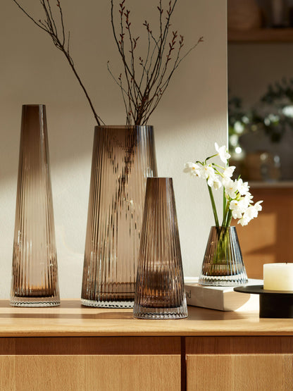 Beacon Candle Holder / Vase - Taupe + Jet Black