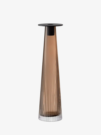 Beacon Candle Holder / Vase - Taupe + Jet Black