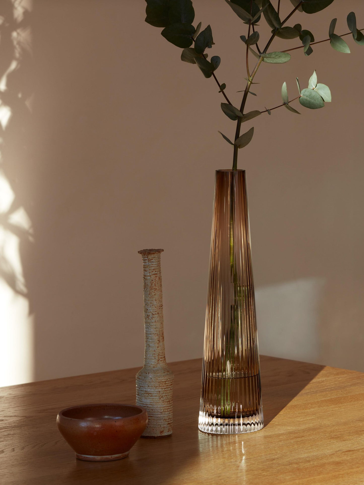 Beacon Candle Holder / Vase - Taupe + Jet Black