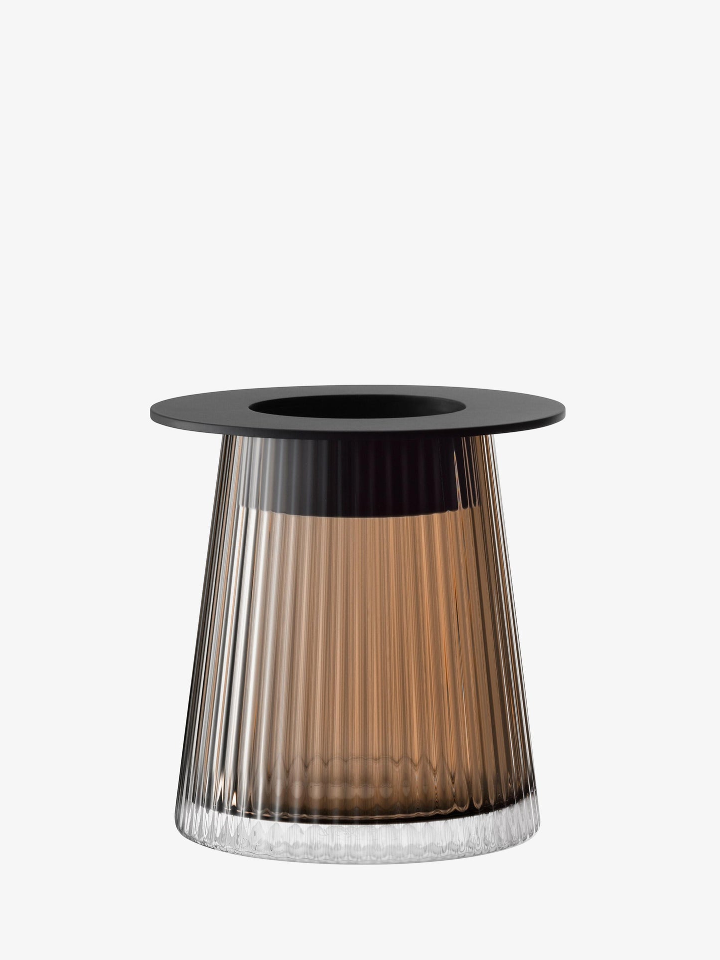 Beacon Candle Holder / Vase - Taupe + Jet Black