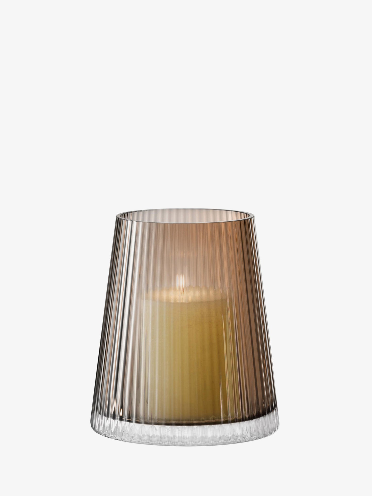 Beacon Candle Holder / Vase - Taupe + Jet Black