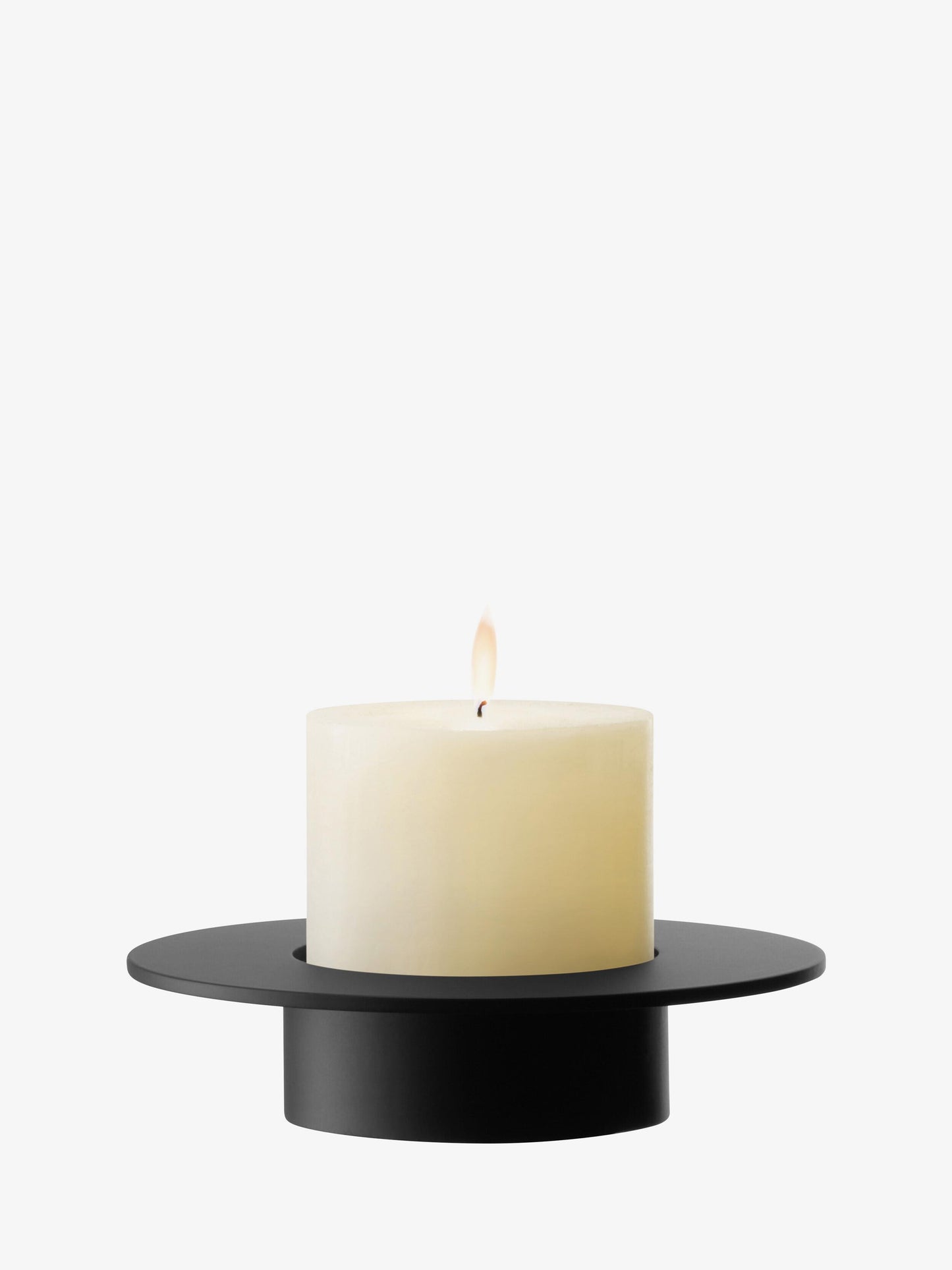 Beacon Candle Holder / Vase - Taupe + Jet Black