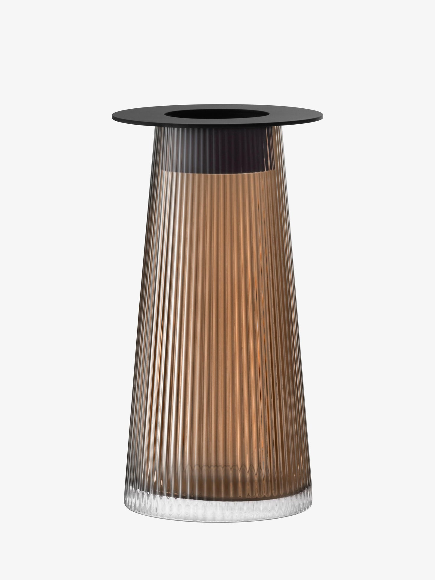 Beacon Candle Holder / Vase - Taupe + Jet Black