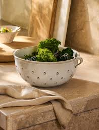 Ithaca Colander - Stoneware, White