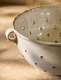 Ithaca Colander - Stoneware, White
