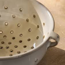 Ithaca Colander - Stoneware, White