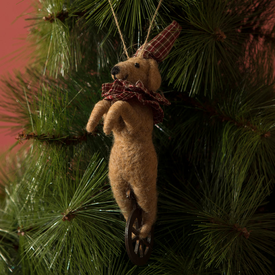 Circus Dog Felt Ornament