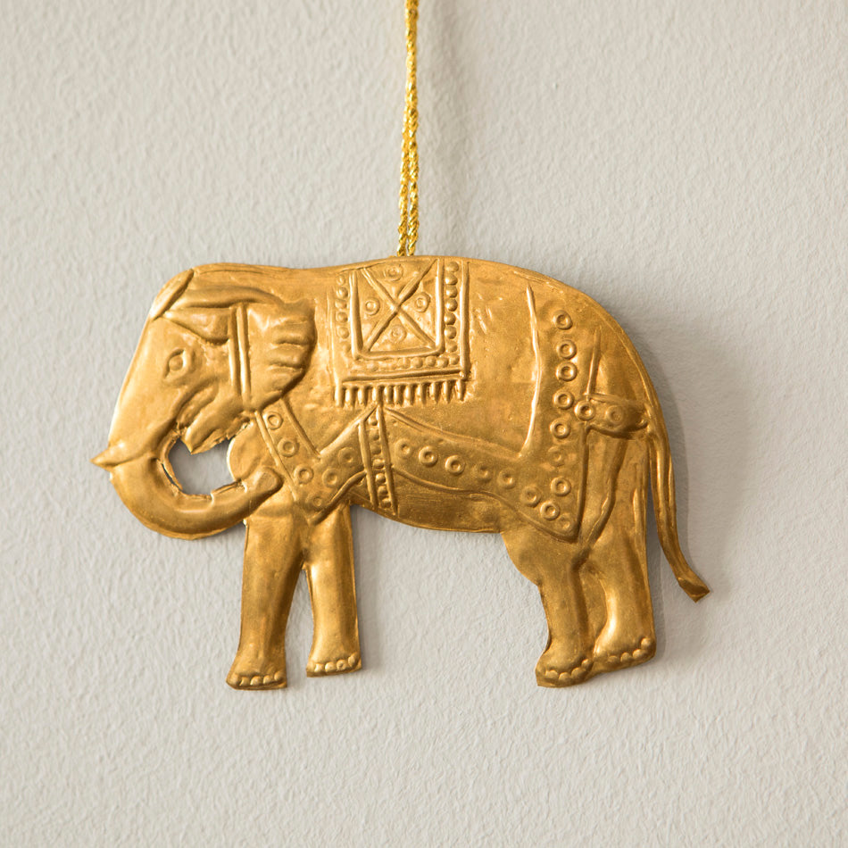 Elephant Metal Ornament