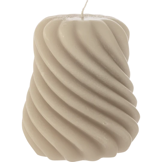 Myrsky Candle Beige 10x12 cm