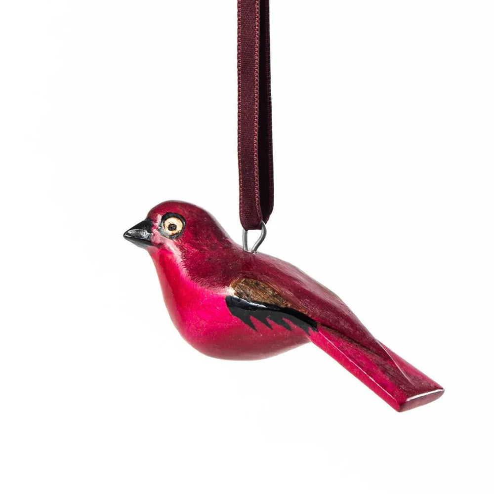 Wooden Ornament - Firefinch
