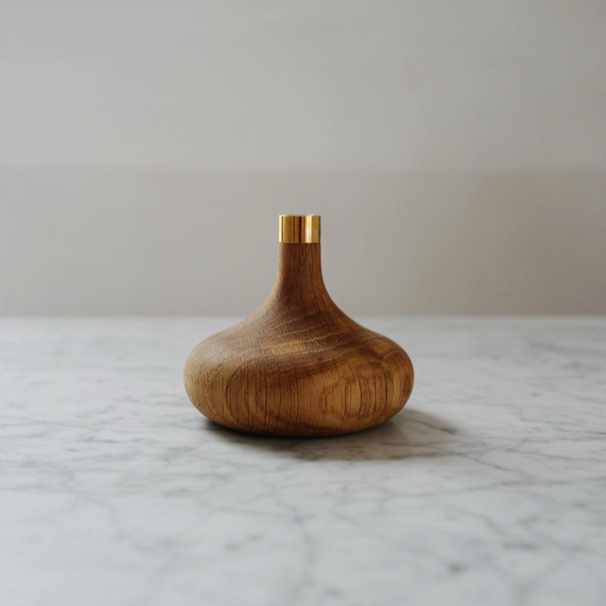 OVO Oak Candle Holder