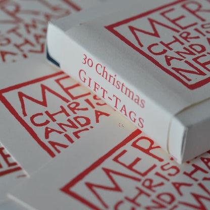 Cambridge Imprint Simple Gift Tag x30 / Red