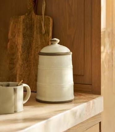 Hurley Canister - Stoneware, Natural