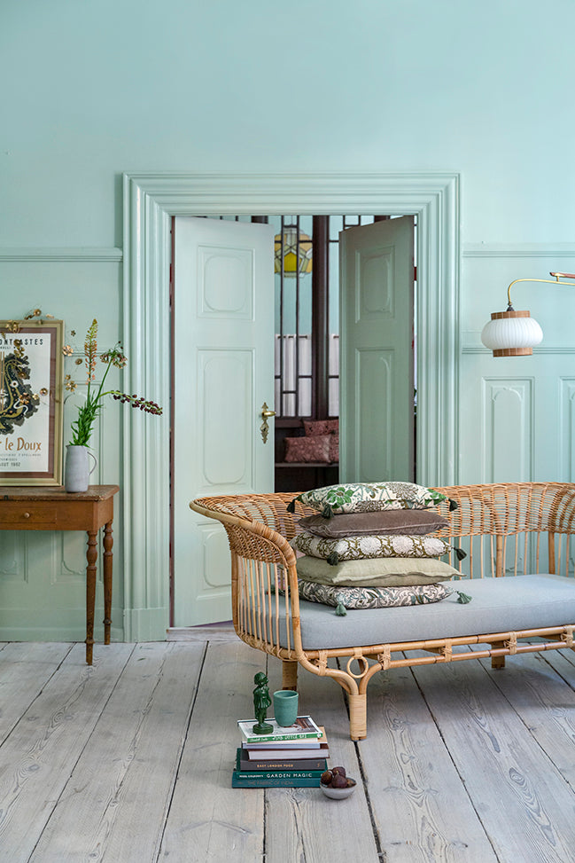 Linen Cushion - Celery