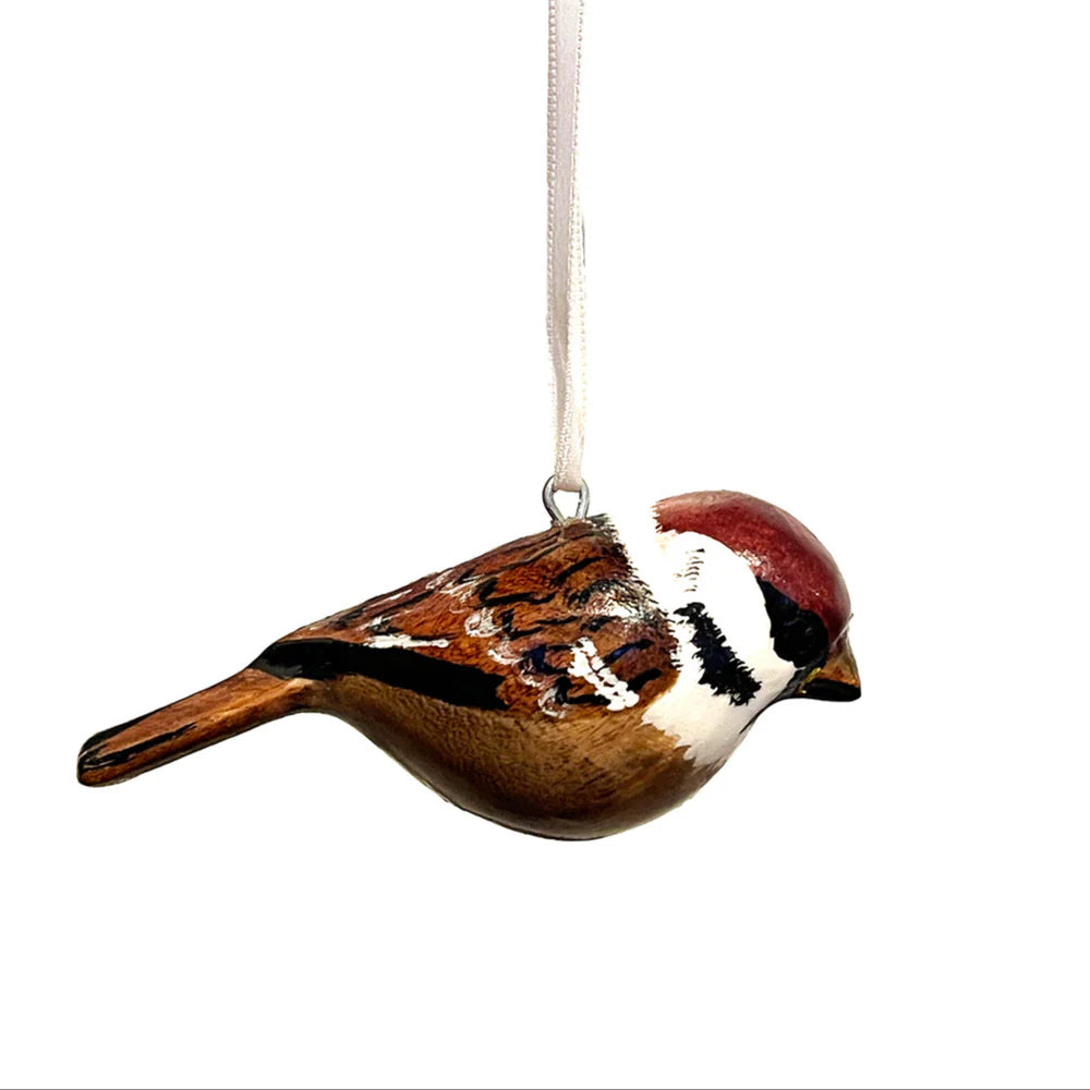 Wooden Ornament - Sparrow
