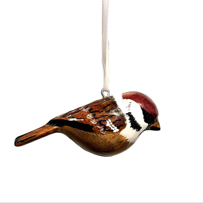 Wooden Ornament - Sparrow